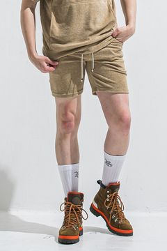 VINTAGE PILE SHORTS / パイル生地 ヴィンテージ風 ショートパンツ (ベージュ) (5月中旬入荷予定) ※オーダー締切:2月15日(日)18時