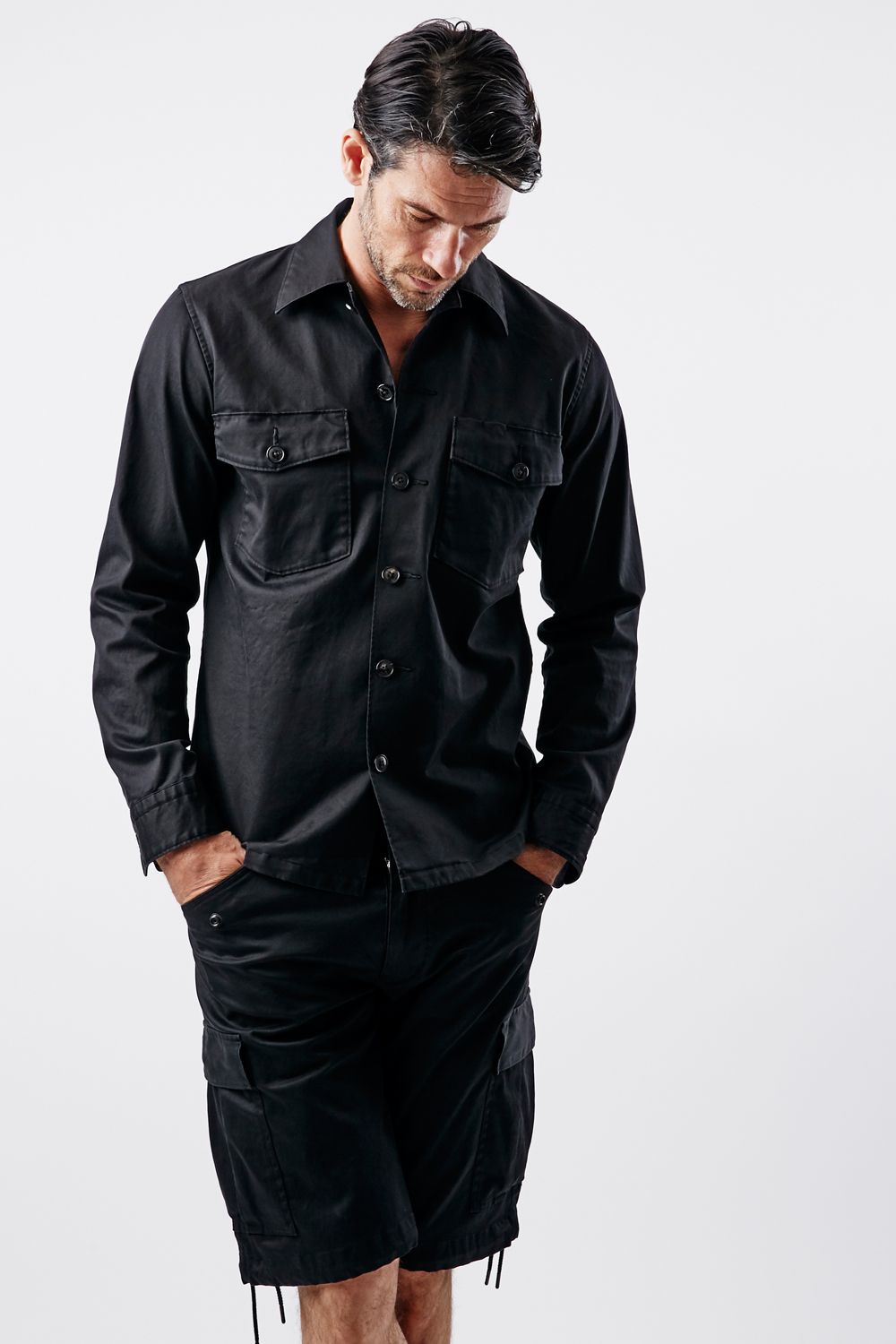 【BLACK MILITARY Vol.12】 M-65 CARGO SHORTS-BLACK (8月末頃入荷予定 )※オーダー締切7/28(水)11:59迄