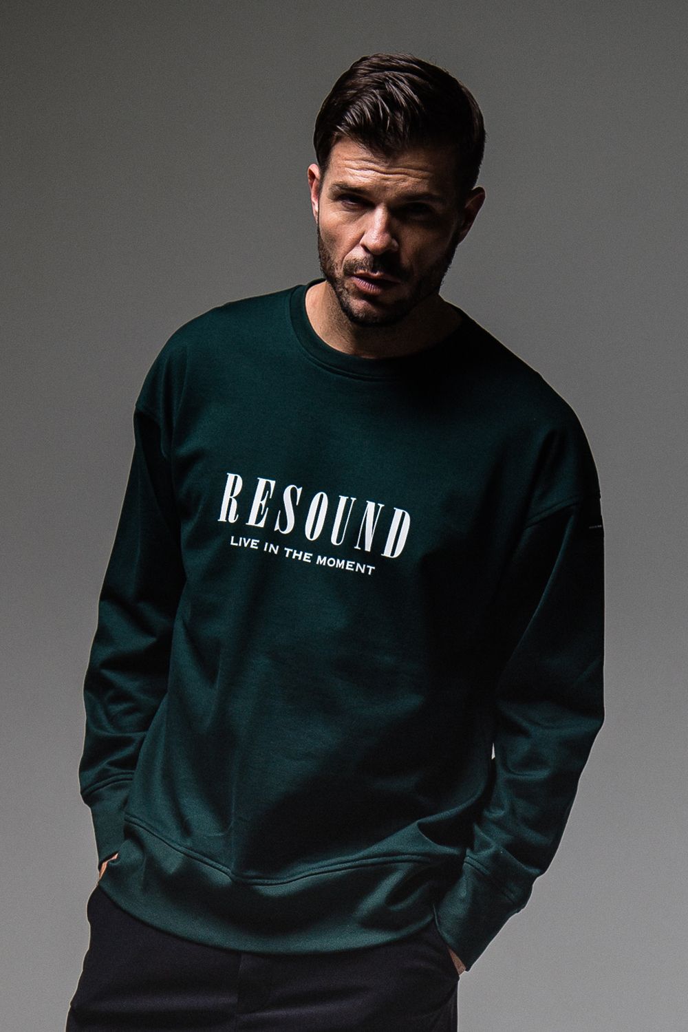 ID ROGO TRAINER / フロントロゴ ロングスリーブ トレーナー グリーン