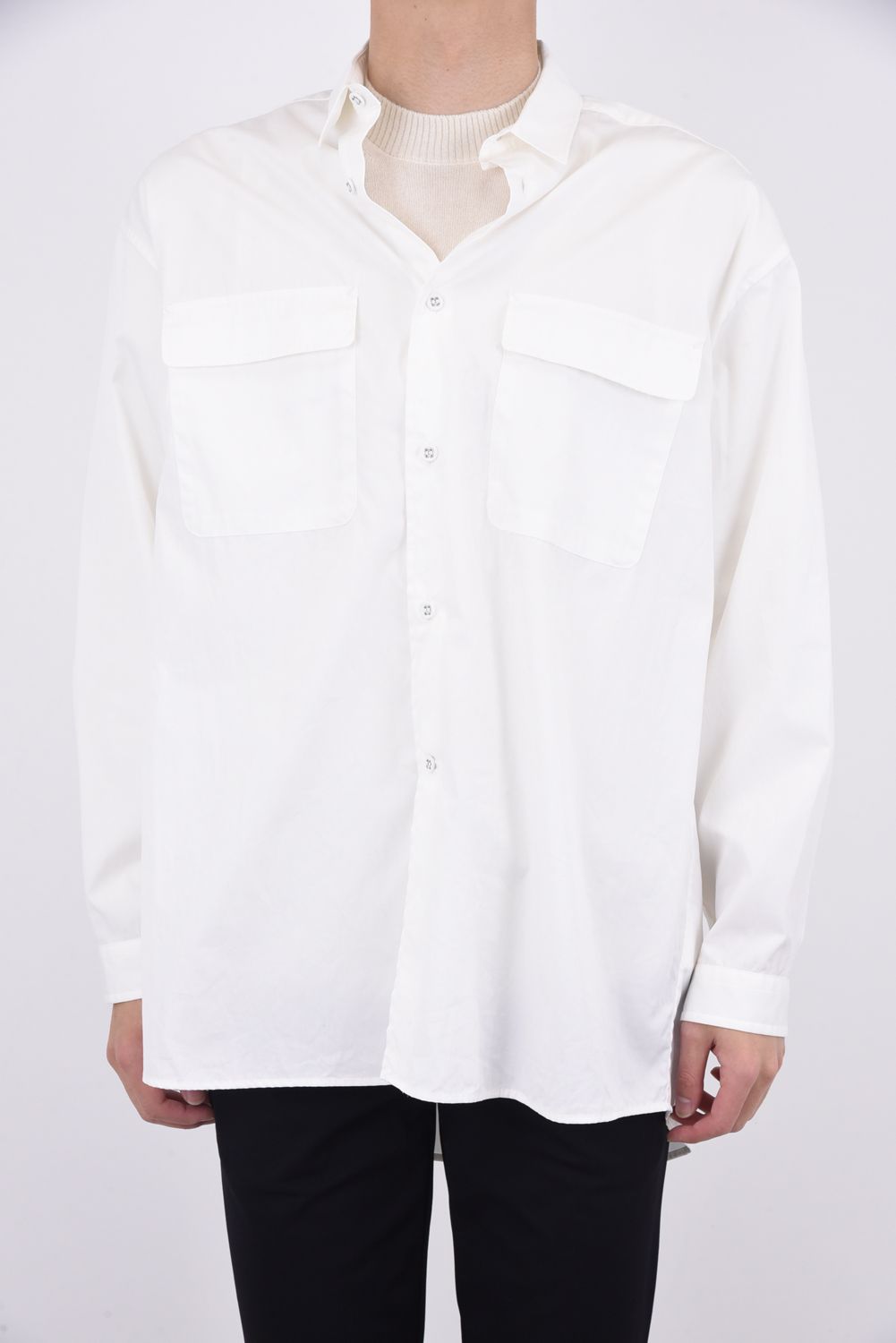 White Mountaineering - TYPEWRITER LONG SLEEVES WIDE SHIRT / タイプ