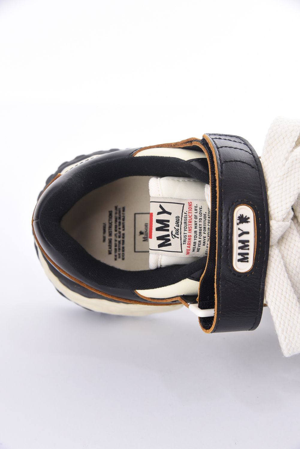 "KEITH" OG Sole Leather Low-Top sneaker / オリジナルソール レザー ローカットスニーカー （ブラック / ホワイト)