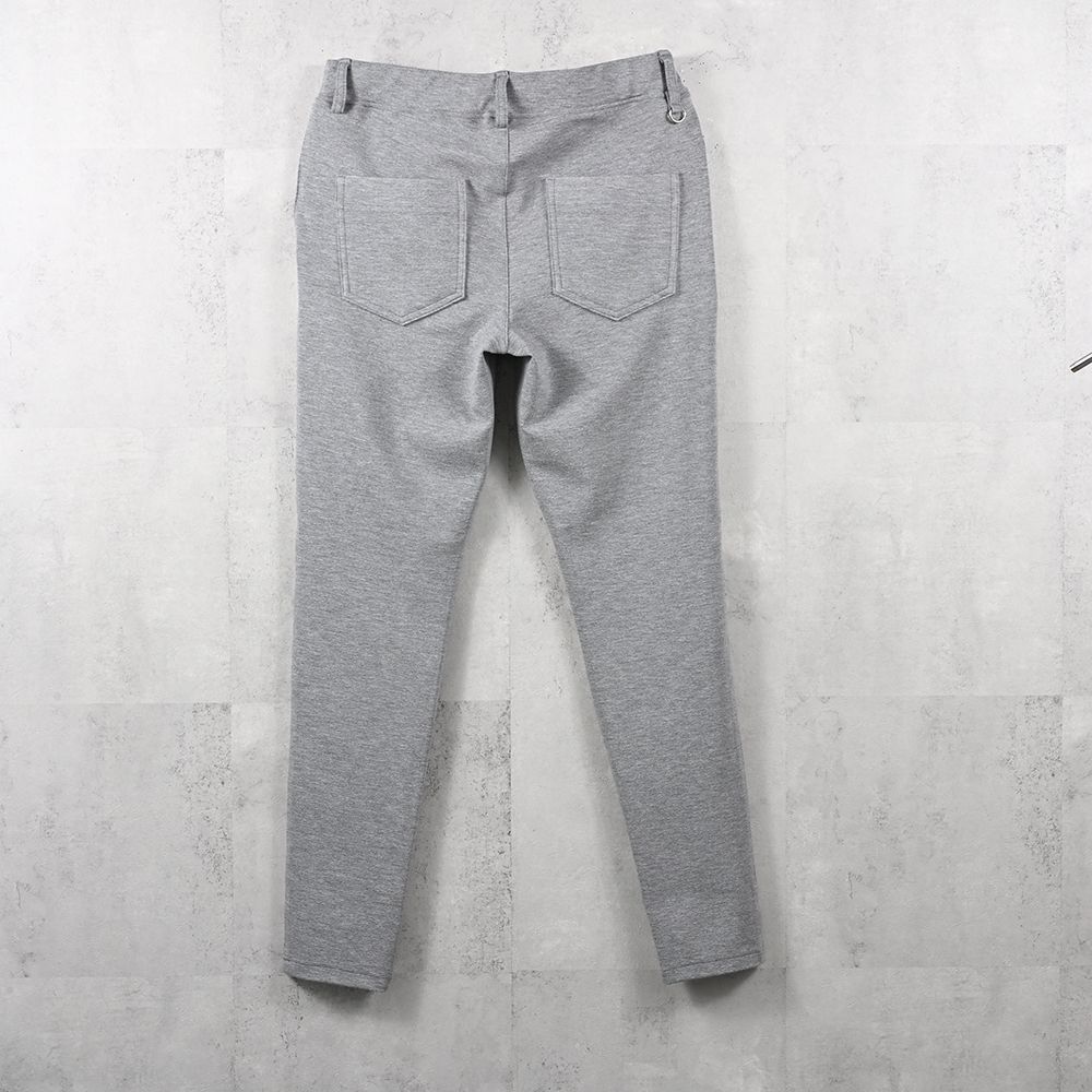 CHRIS EASY blister TUCK PANTS / ブリスターニット スラックスイージータックパンツ (グレー)（7月下旬入荷予定）※オーダー締切:5月23日(土)17時