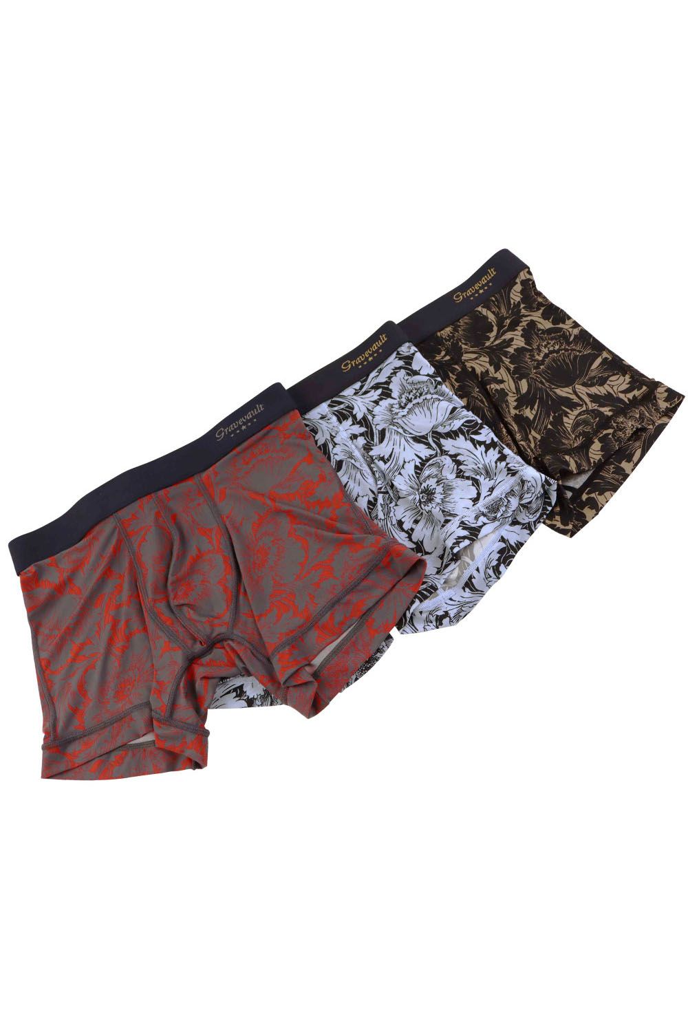 FLOWER Short Boxer - ブラック / サックス