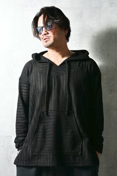 RUSSEL MEXICAN HOODIE / ラッセル織り プルオーバー オリジナルメキシカンパーカー (ブラック) (3月上旬入荷予定) ※オーダー締切12/13(土)17:00