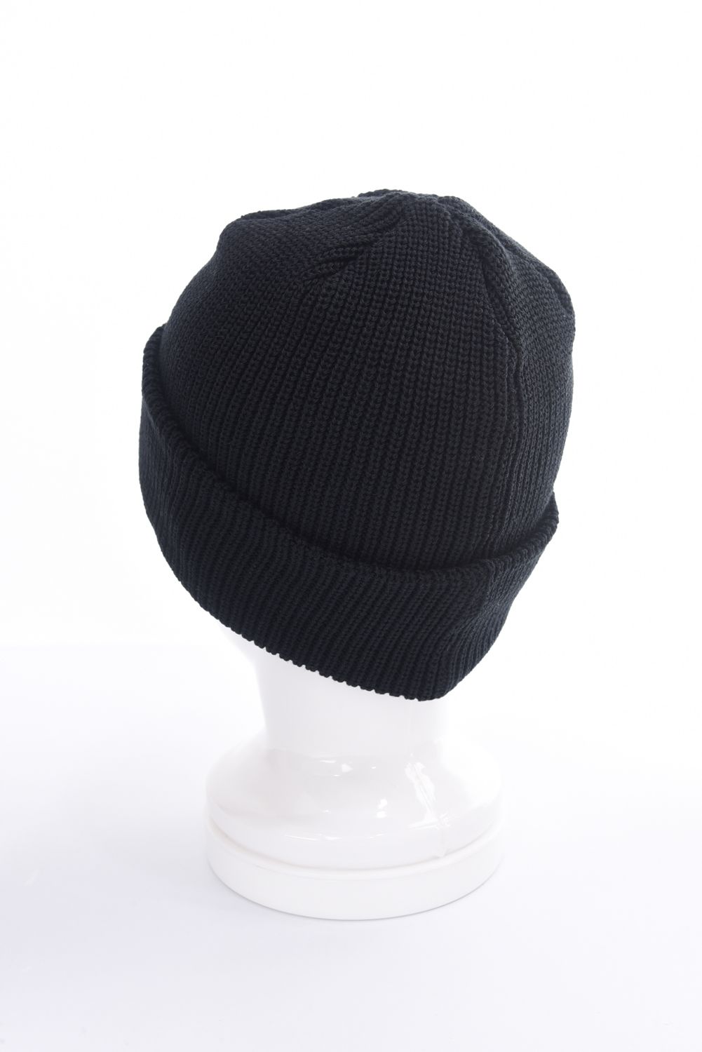 COTTON KNIT CAP / RCロゴ コットンニットキャップ （ブラック / ホワイト)