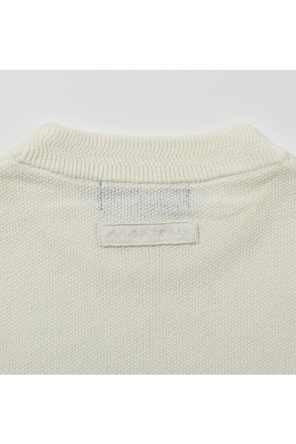 【26SS】 PARTIAL FOIL PRINT CREW KNIT / 箔プリント クルーネックニット (ホワイト) (2月上旬入荷予定)