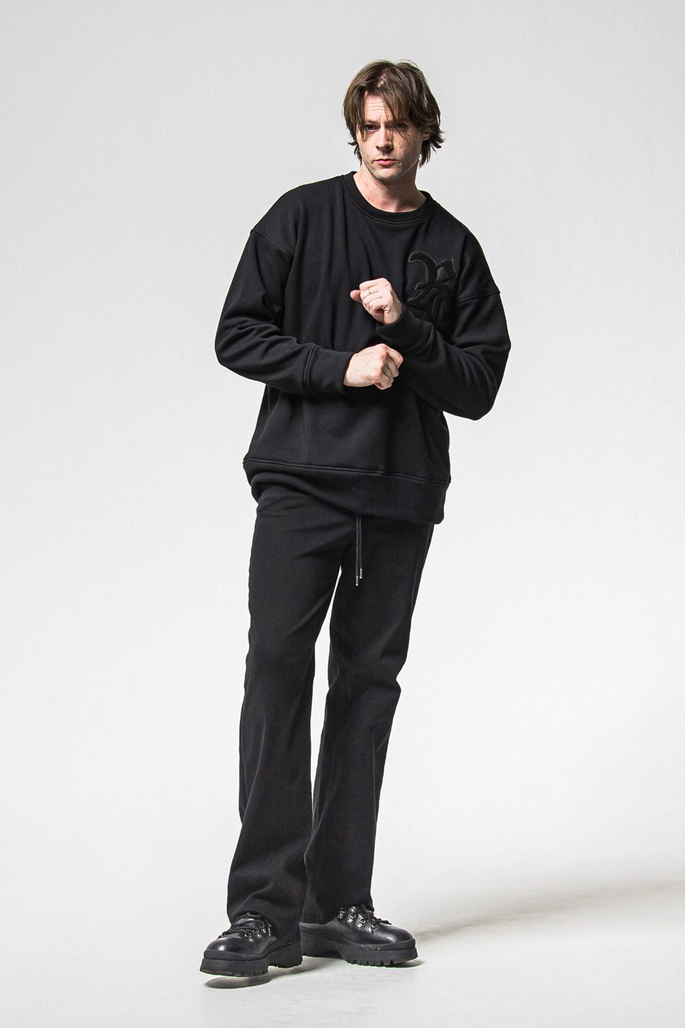 KING DENIM JERSEY / 新定番 バギーシルエット デニムジャージーンズ (ブラック) (12月中旬入荷予定) ※オーダー締切：9月1日(月)18:00