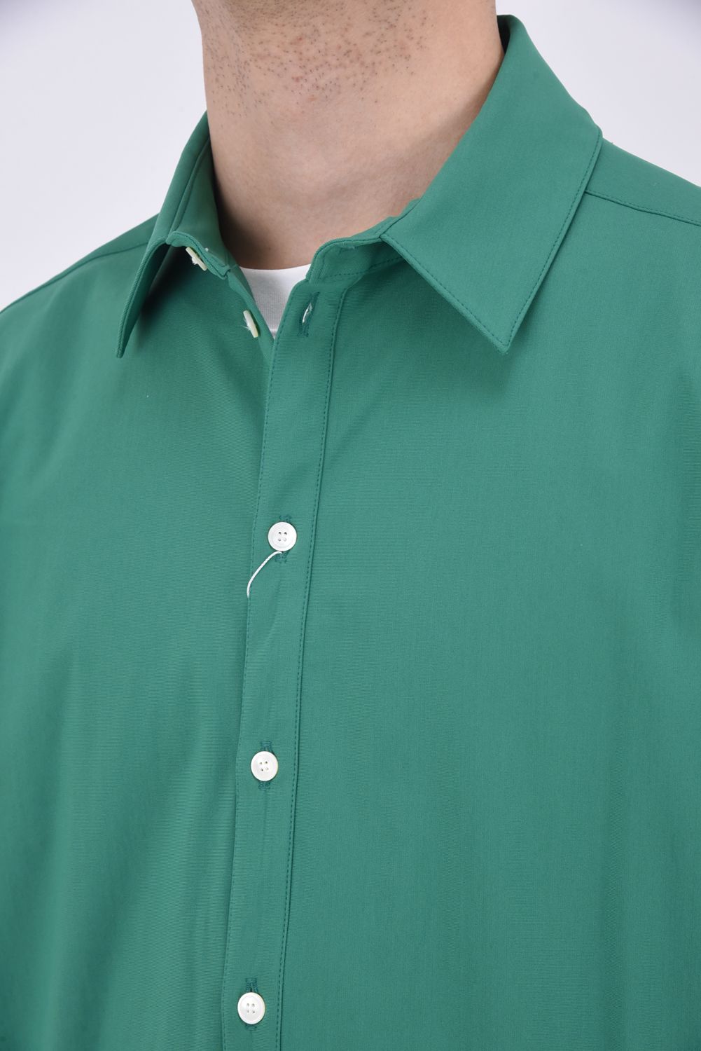 NYLON JACK SHIRTS / 【定番】 Aラインシルエット ナイロンシャツ グリーン