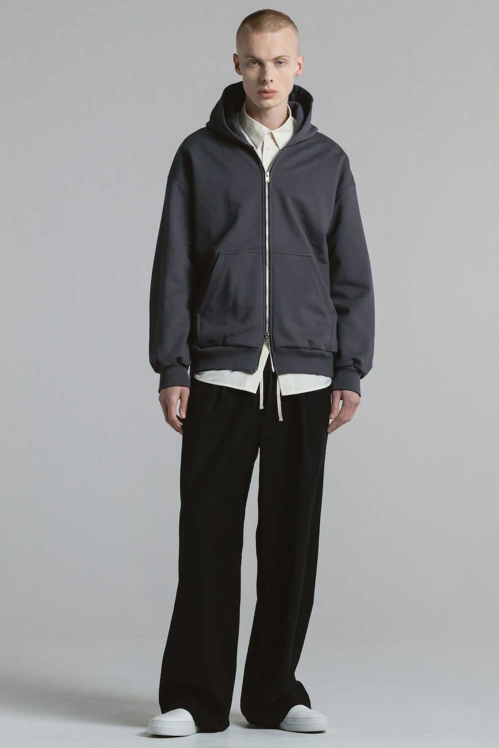 SUPER 140S DOUBLE STRINGS PANTS / スーパー140S ダブルストリングスパンツ (ブラック）