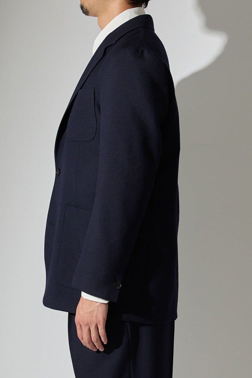 3POCKET SINSLE WOOL TWILL / スリーポケット ジャケット ネイビー