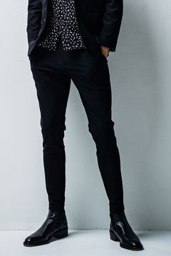 SL EASY PANTS / スラックス型イージーパンツ ブラック