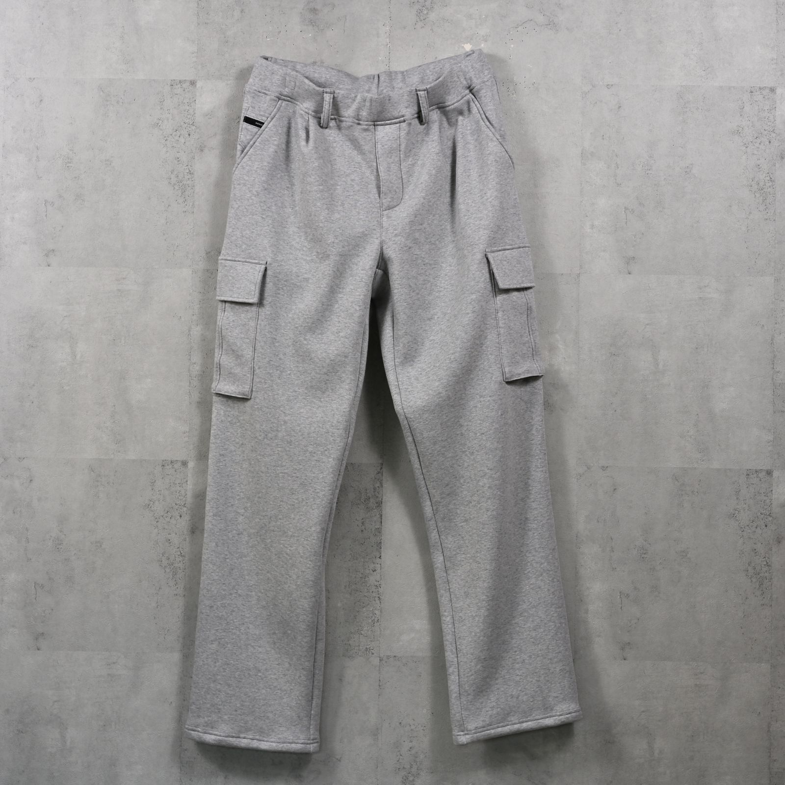 VELOURS FLEECE WIDE HEAD CARGO / 裏起毛 ベロアフリース ワンタックカーゴパンツ (グレー) (11月中旬入荷予定) ※オーダー締切:9月7日(月)17時