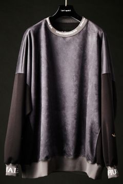 R[10] 113 BIG CREW DIAMOND GRAY / 113ロゴ ルーズフィット クルーネック チャコール
