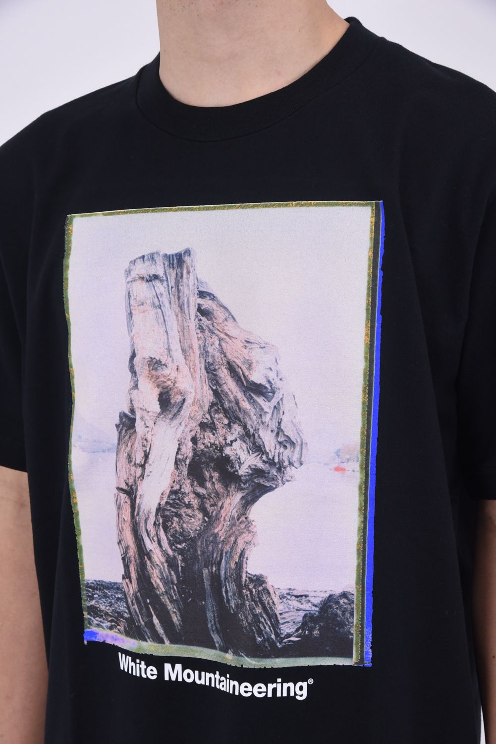 "WANAKA" PHOTO T-SHIRT / フォトプリント レギュラーシルエット クルーネック 半袖 Tシャツ ブラック