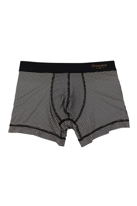 【待望のサイズ.XL入荷】 Houndstooth Short Boxer  - ホワイト×ブラック
