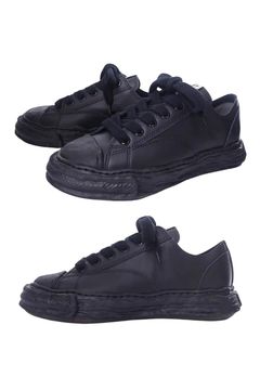 【PETERSON23】 OG sole Leather Low-top Sneaker / レザー ローカットスニーカー (ブラック/ブラック)