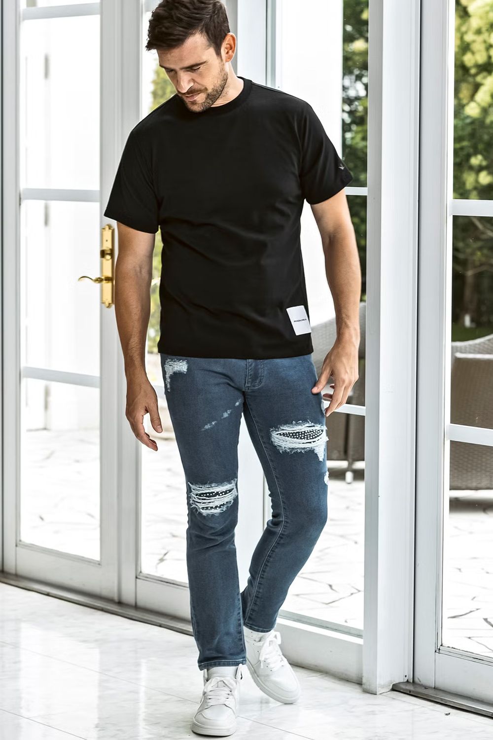【26SS】 NAME PATCH T-SHIRT / ブランドロゴネームパッチ Tシャツ (ブラック)