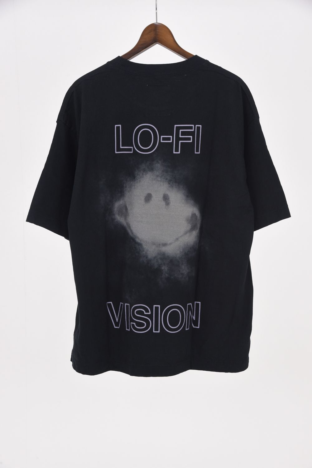 SMILY FACE PRINTED TEE 2 / スマイリーフェイス プリンテッド2 クルーネック 半袖 Tシャツ ブラック