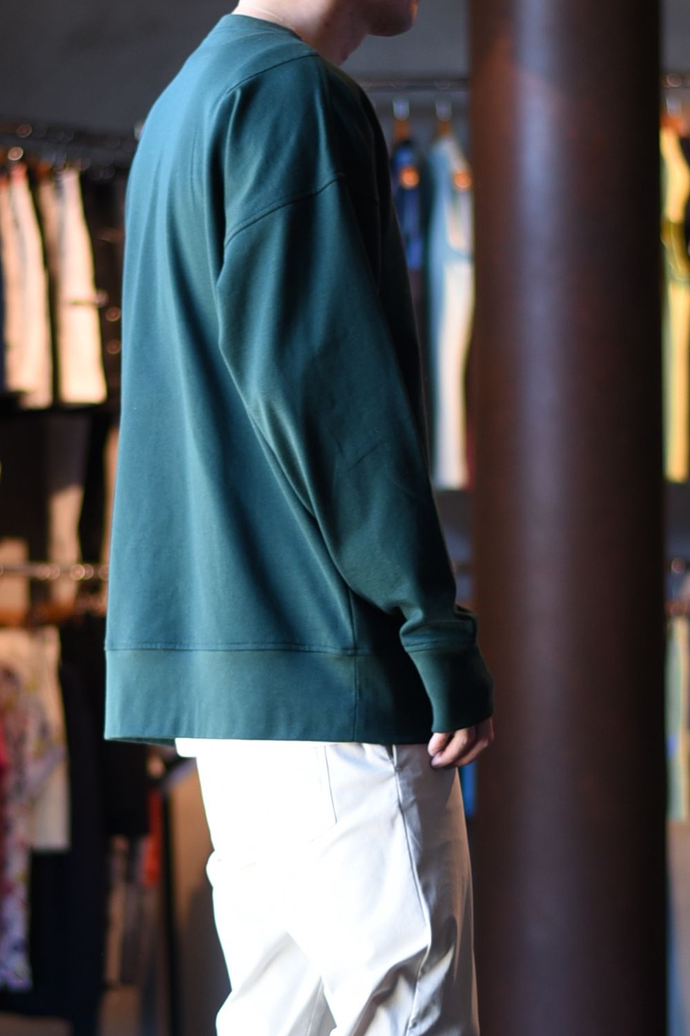 ID ROGO TRAINER / フロントロゴ ロングスリーブ トレーナー グリーン