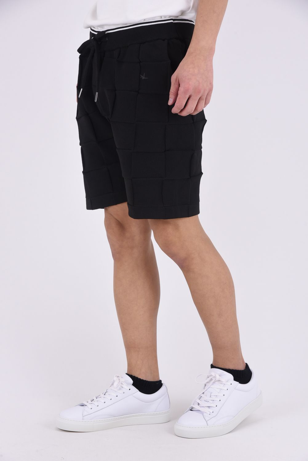 【26SS】 INTRECCIATO SHORTS / イントレチャート ショートパンツ (ブラック)
