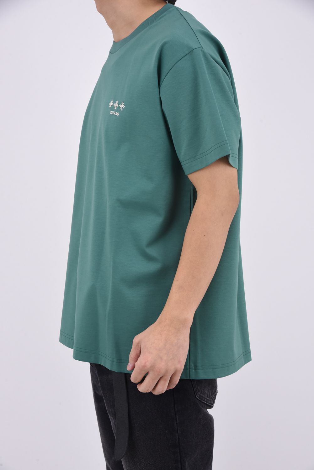 NUNKI (ヌンキ) / ブランドロゴ刺繍 ハーフスリーブ Tシャツ グリーン