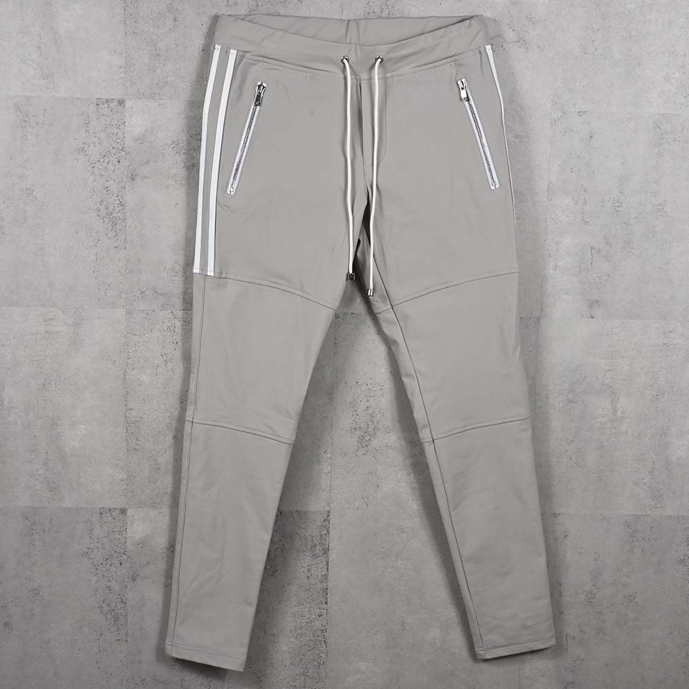 JOHNSON LINE HEAT PT / 【定番商品】 裏ボアフリース ハイブリットジャージー ラインパンツ (グレー/ホワイト) (10月下旬入荷予定) ※オーダー締切:9月7日(月)17時