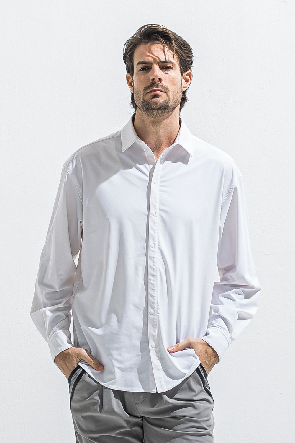 RUSH JACK SHIRTS / ラッシュガード ロングスリーブシャツ （ホワイト） (4月中旬入荷予定) ※オーダー締切:2月15日(日)18時