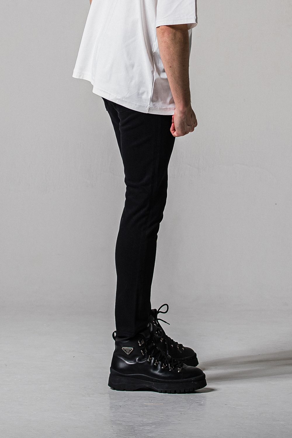 MICK DENIM JERSEY / 【定番】 デニム ジャージーンズ (ブラック) (1月末入荷予定)