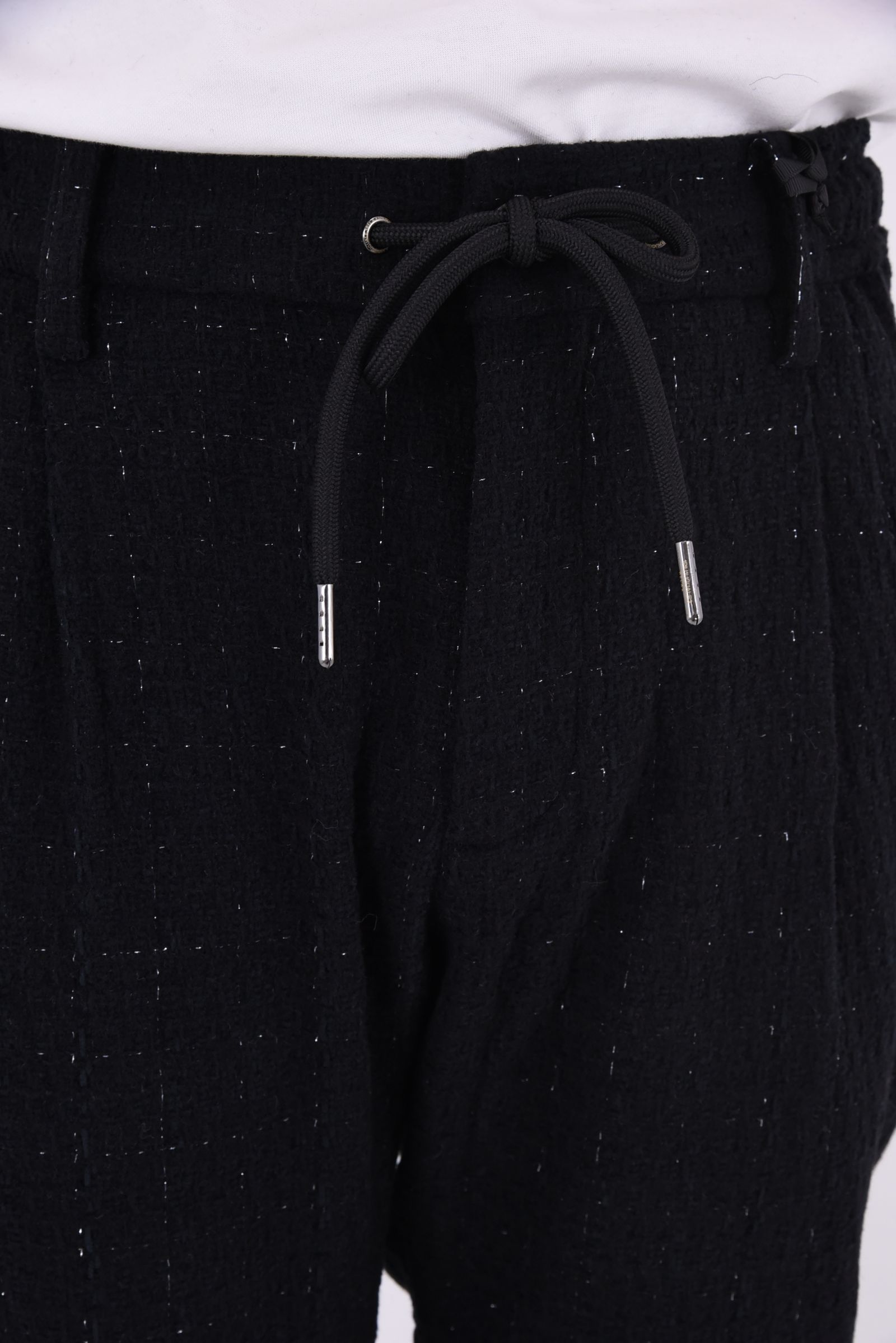 【26AW】【セットアップ】 LAME SQUARE JACQUARD JACKET & SLACKS / ファンシーツイード テーラードシングルジャケット&イージースラックス (ブラック)