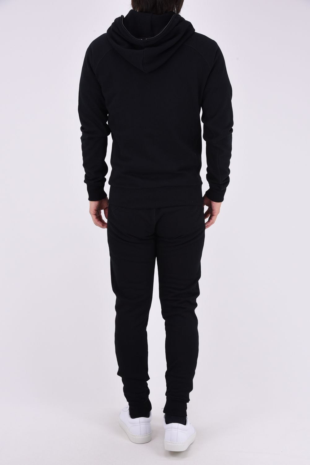 【26AW】 HEAVY FRENCH TERRY SCRIPT CODE LOGO HOODIE / フレンチテリー ロープロゴ ジップアップフーディー (ブラック)
