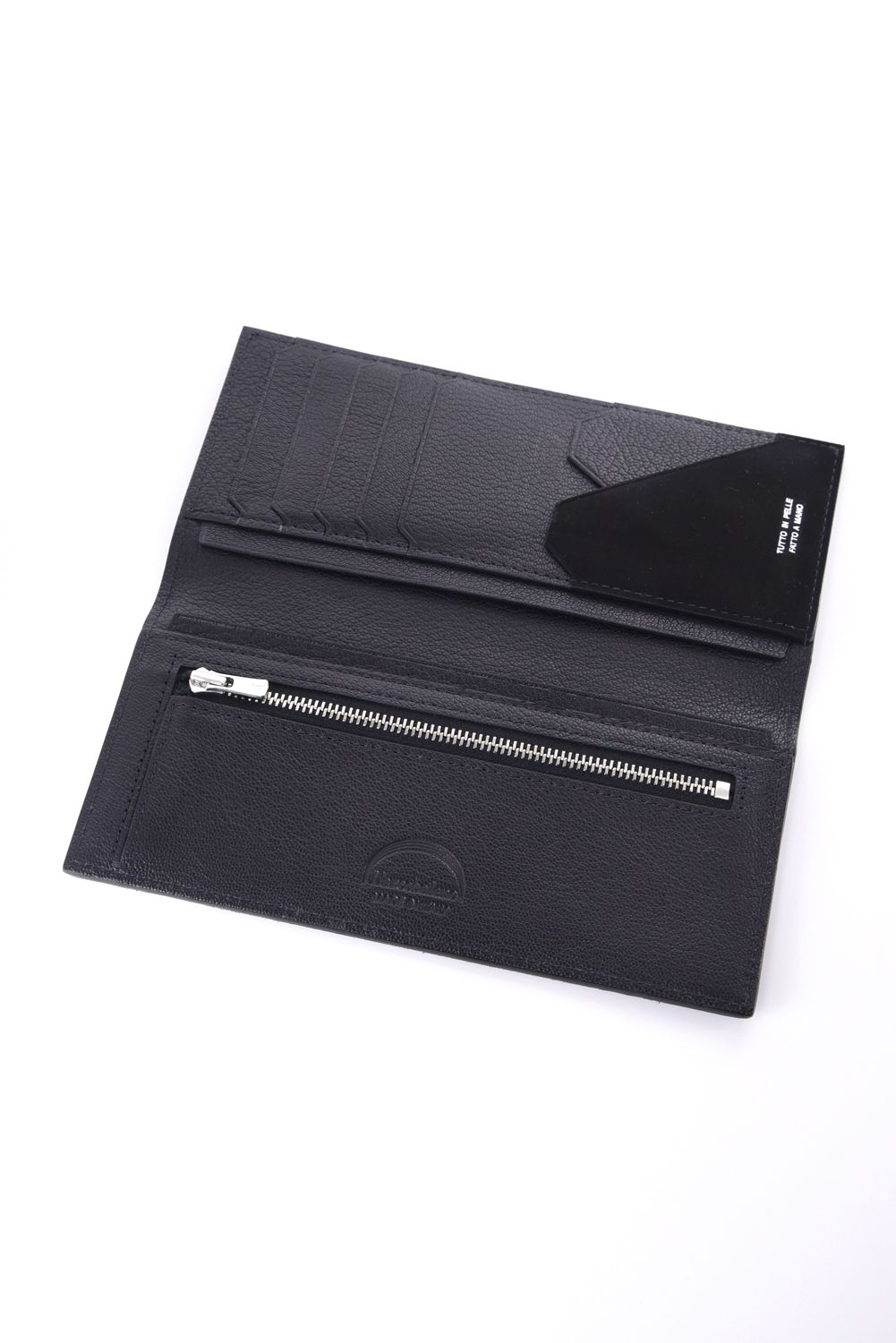LONG WALLET / LA396 二つ折り ロングウォレット ブラック / ブラック