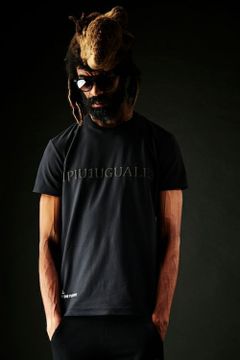 113 SPORT / THESAINT MAFIA / CREW S/S MIRROR LOGO / 113ロゴ ラバープリント クルーネック Tシャツ ブラック
