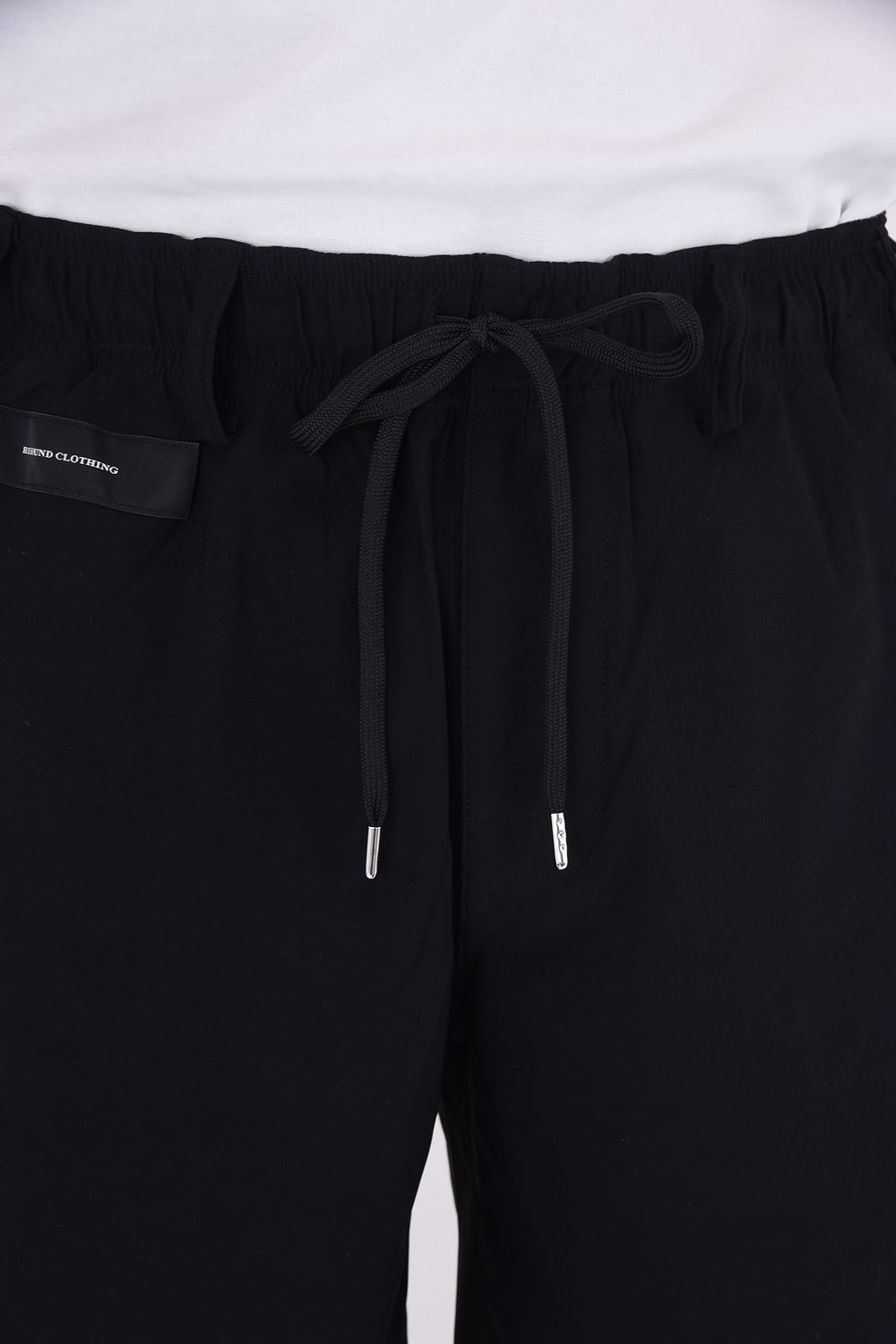 TV NYLON SHORTS / ナイロンマイクロファイバー ルーズフィット ショートパンツ ブラック