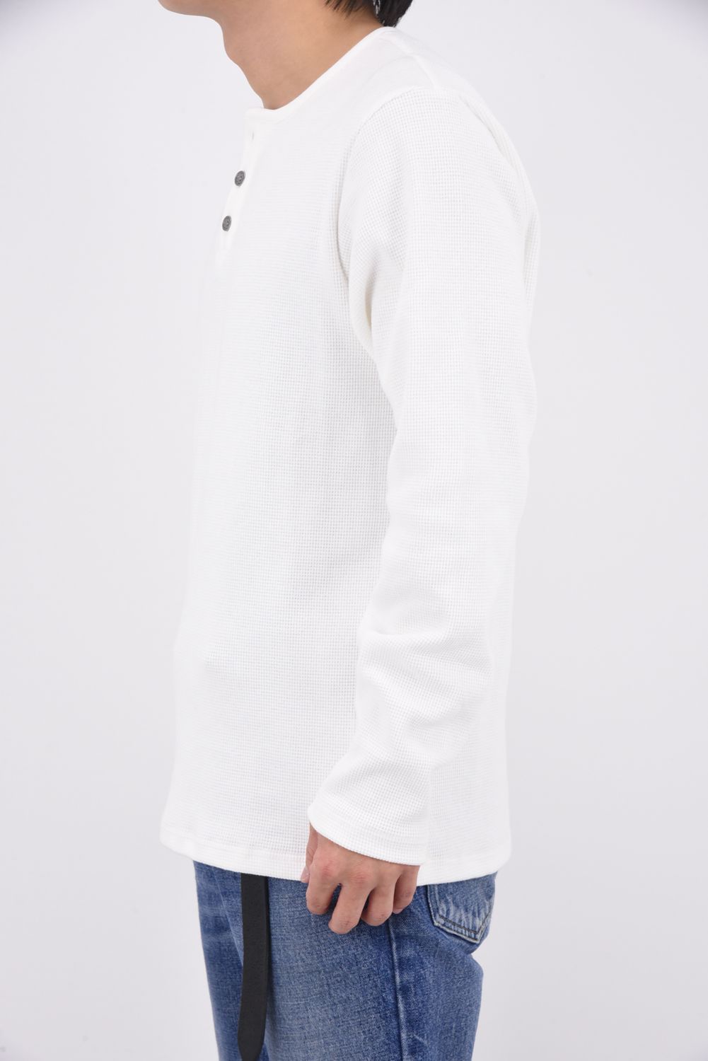 【26SS 39th】 WAFFLE HENRY TEE / ワッフル ヘンリーTシャツ (ホワイト)