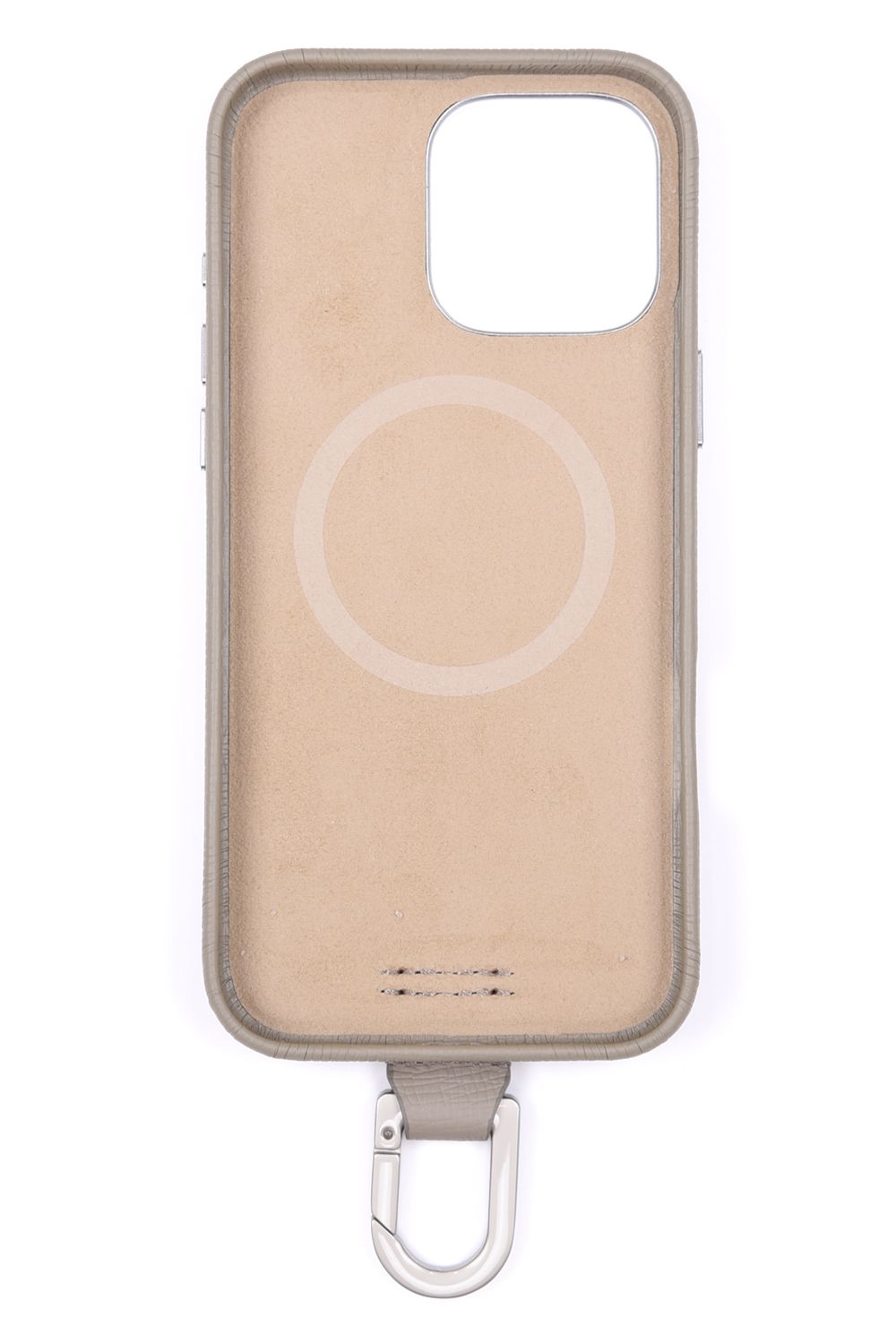 CARABINER-CASE / カラビナ付 iPhone レザーケース (トープ)
