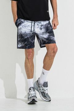 RUSH SHORTS / ラッシュガード 大理石柄 ショートパンツ ブラック