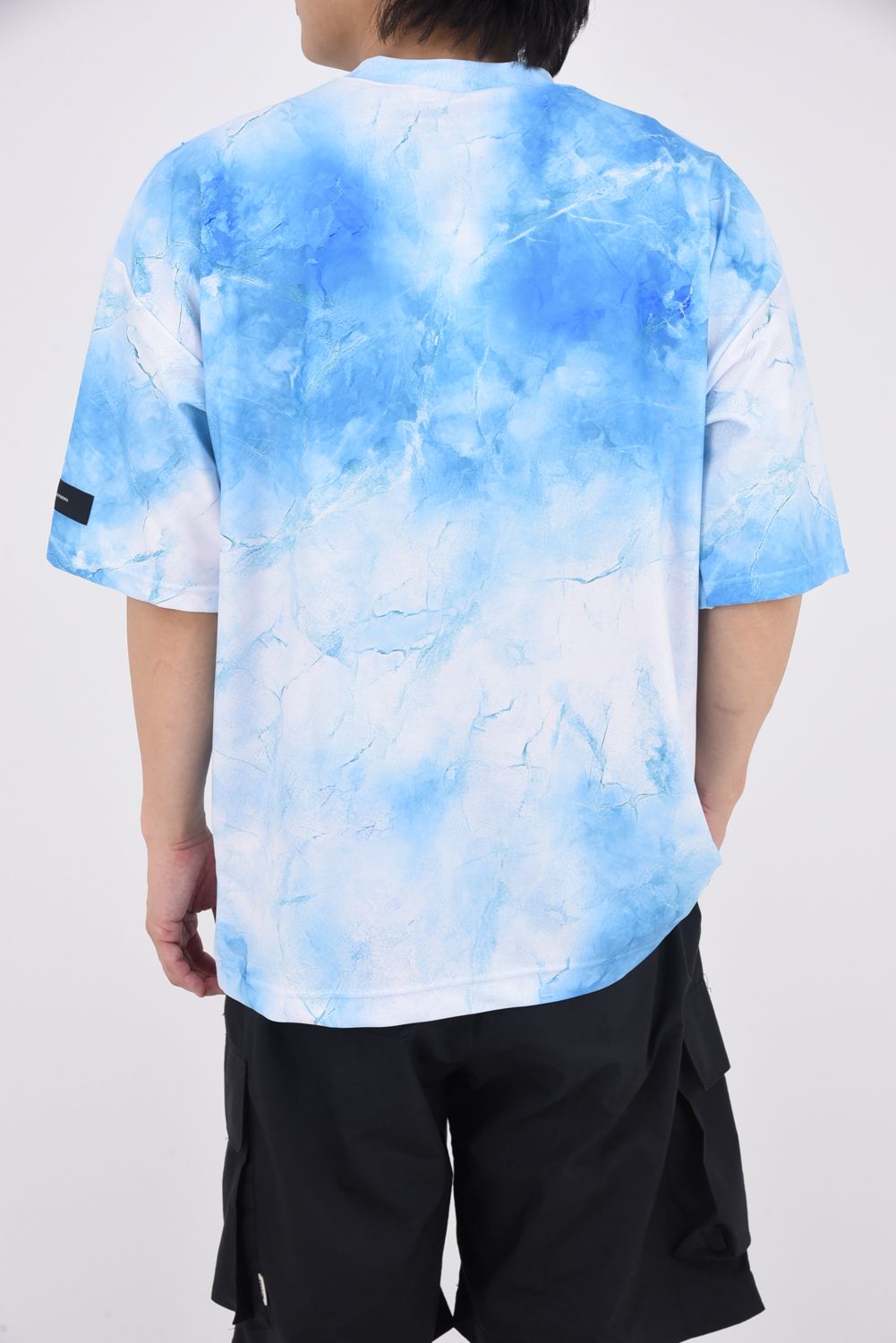 MARBLE RUSH OVER T-SHIRT / マーブル ラッシュガード 半袖Tシャツ ブルー