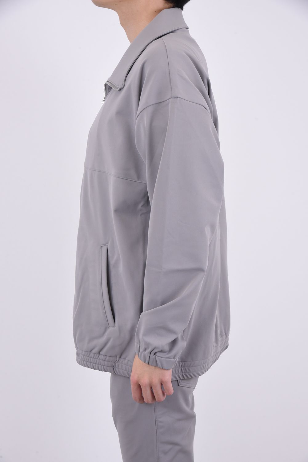 NYLON FLEECE OVER TRACK JK / 裏起毛 高機能ナイロンマイクロファイバー トラックジャケット グレー