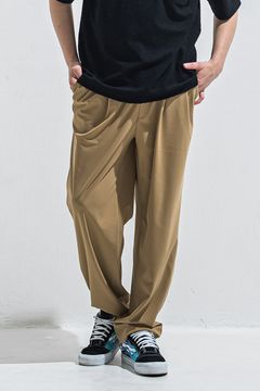 BEN PANTS / ルーズフィット ワイドシルエット ロングパンツ (ブラウン) (5月中旬入荷予定) ※オーダー締切:2月15日(日)18時