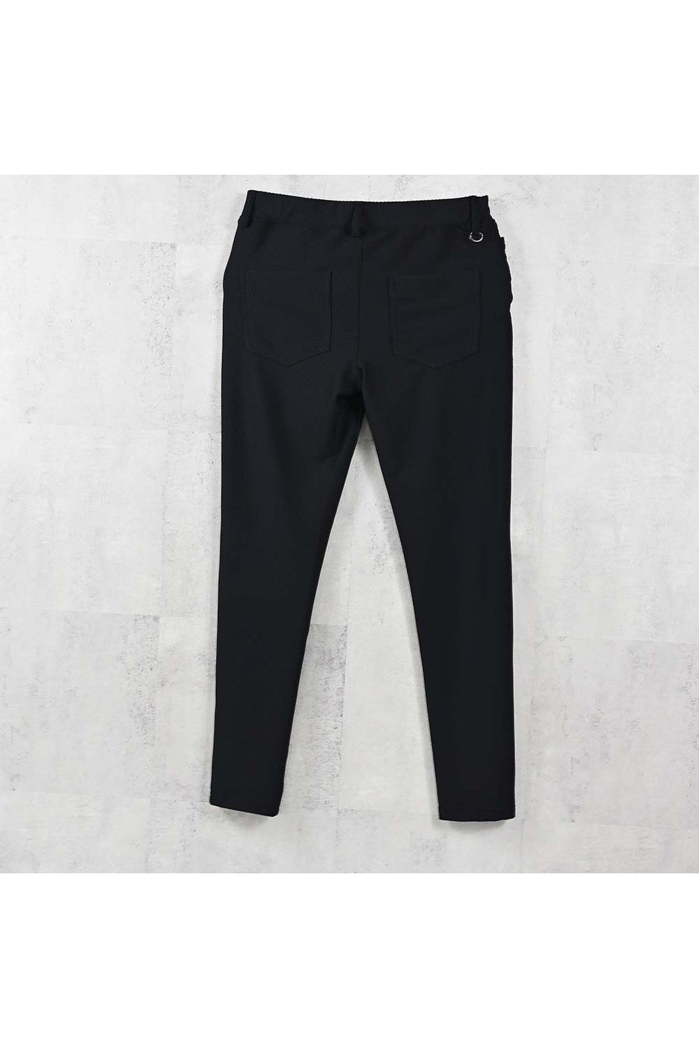【レディース】 CHRIS EASY TUCK PANTS / ストレッチメッシュトリコット スラックスイージータックパンツ (ブラック) (5月中旬入荷予定) ※オーダー締切:2月15日(日)18時