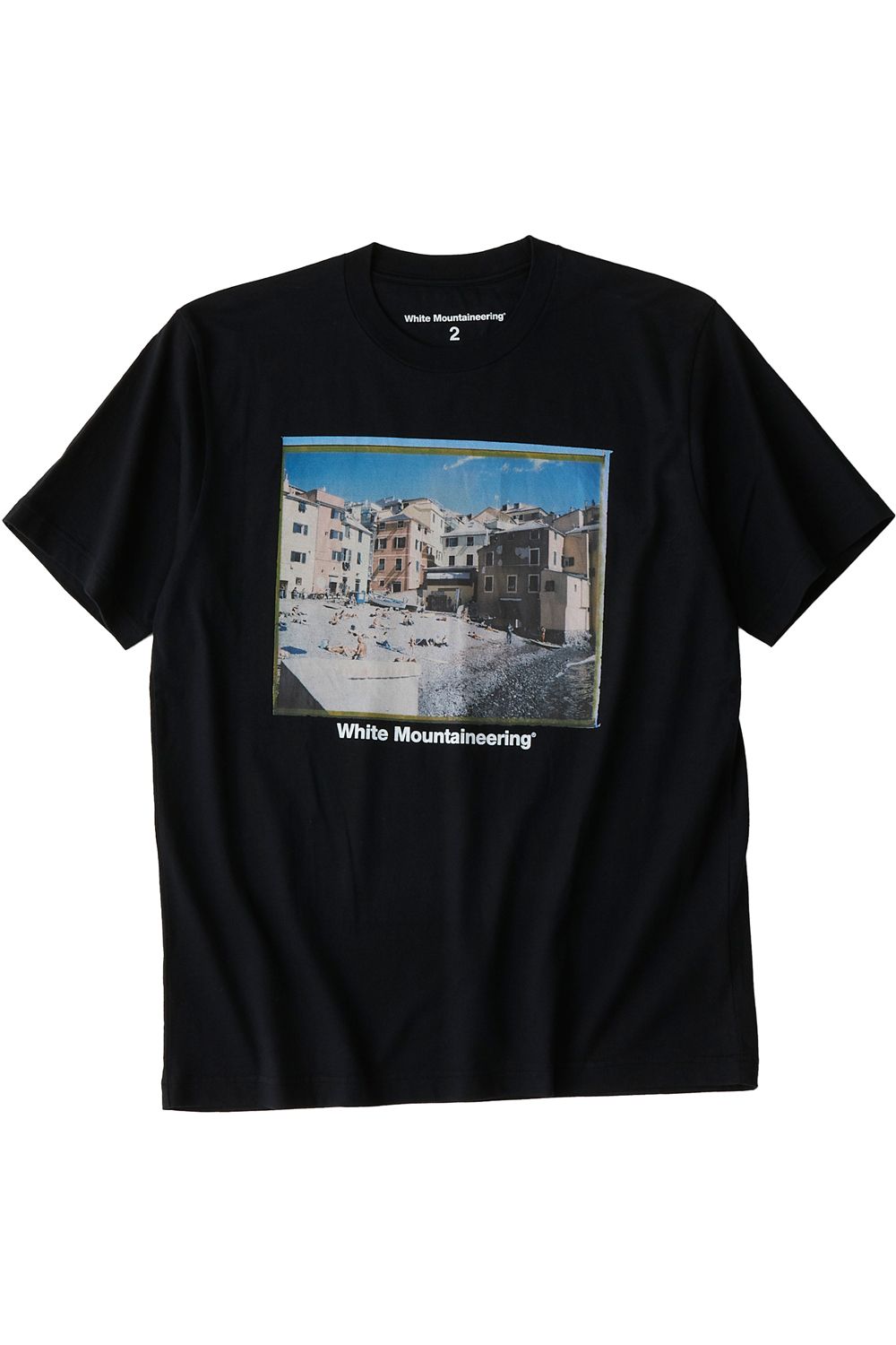 "GENOVA" PHOTO T-SHIRT / フォトプリント レギュラーシルエット クルーネック 半袖 Tシャツ ブラック