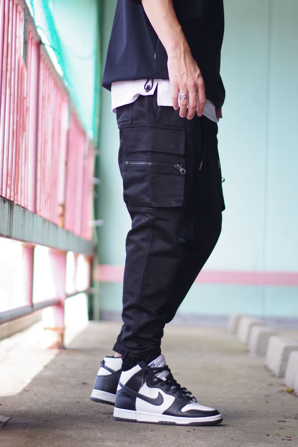 1PIU1UGUALE3 RELAX - NEW CARGO PANTS / ドローコード カーゴ