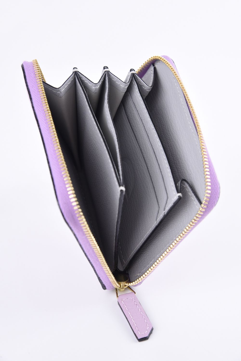 ROUND ZIP MINI WALLET / LA393GT ラウンドジップ ミニウォレット ライラック/ オンアイス