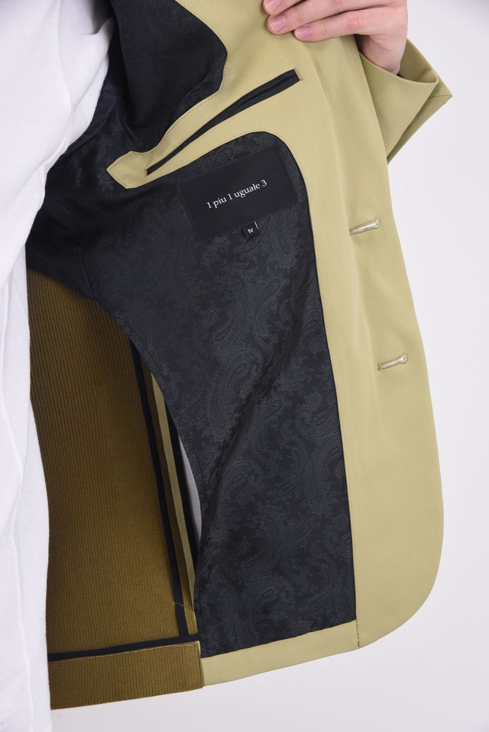 RIB JACKET / 定番 リブ 2Bシングル ジャケット ベージュ
