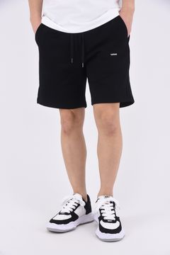 FUSSA (フッサ) / ワンポイントロゴ レギュラーフィット ショートパンツ ブラック