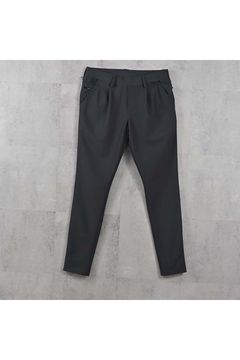 【レディース】 CHRIS EASY TUCK PANTS / ストレッチメッシュトリコット スラックスイージータックパンツ (チャコール) (5月中旬入荷予定) ※オーダー締切:2月15日(日)18時