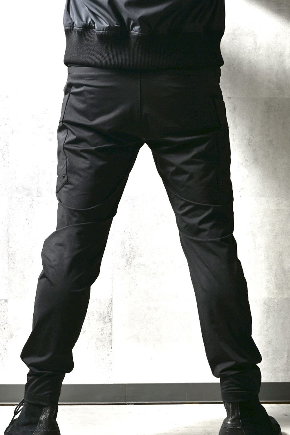 GR PT / ナイロンストレッチ タイトテーパードシルエット ギアパンツ (ブラック) (3月中旬入荷予定) ※オーダー締切12/13(土)17:00