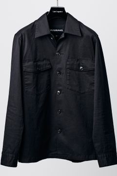【BLACK MILITARY Vol.11】 UTILITY L/S SHIRTS-BLACK (8月末頃入荷予定 )※オーダー締切7/28(水)11:59迄