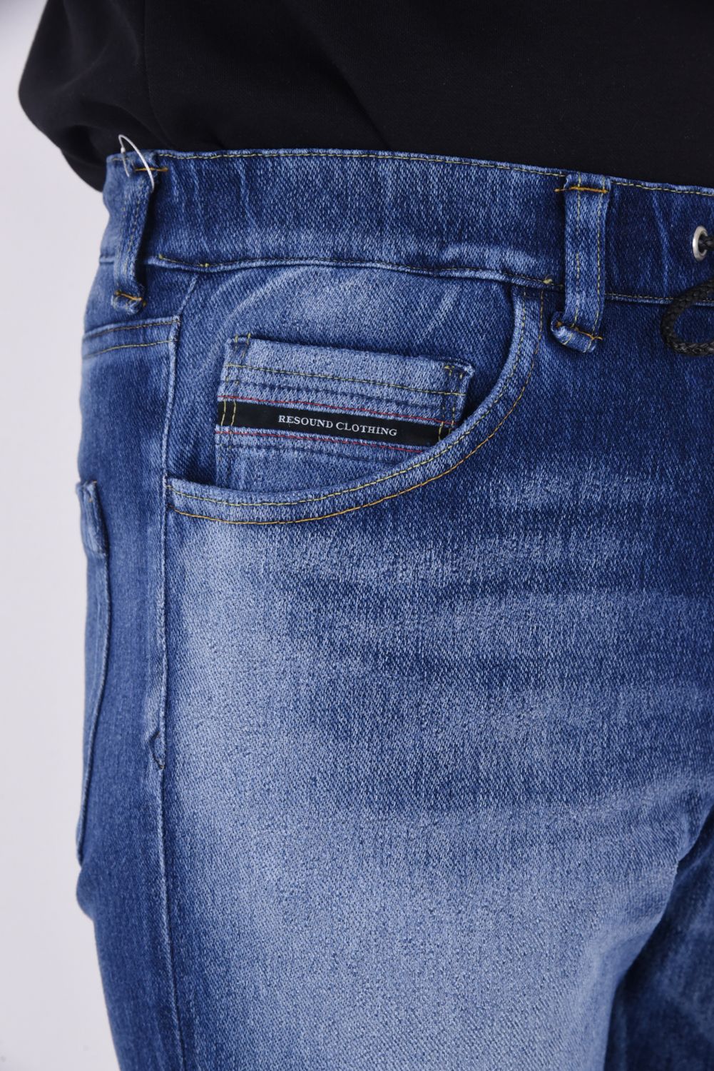 MICK DENIM JERSEY  / 定番 デニム ダメージ ジャージーンズ インディゴユーズド