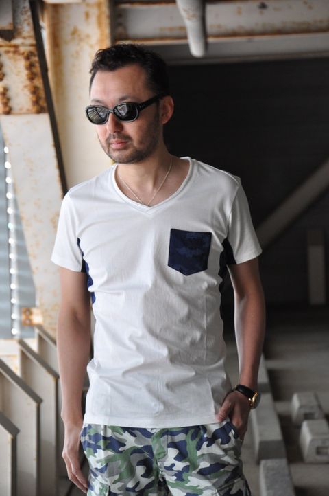 ブルーをベースにした真夏のトレンドスタイル